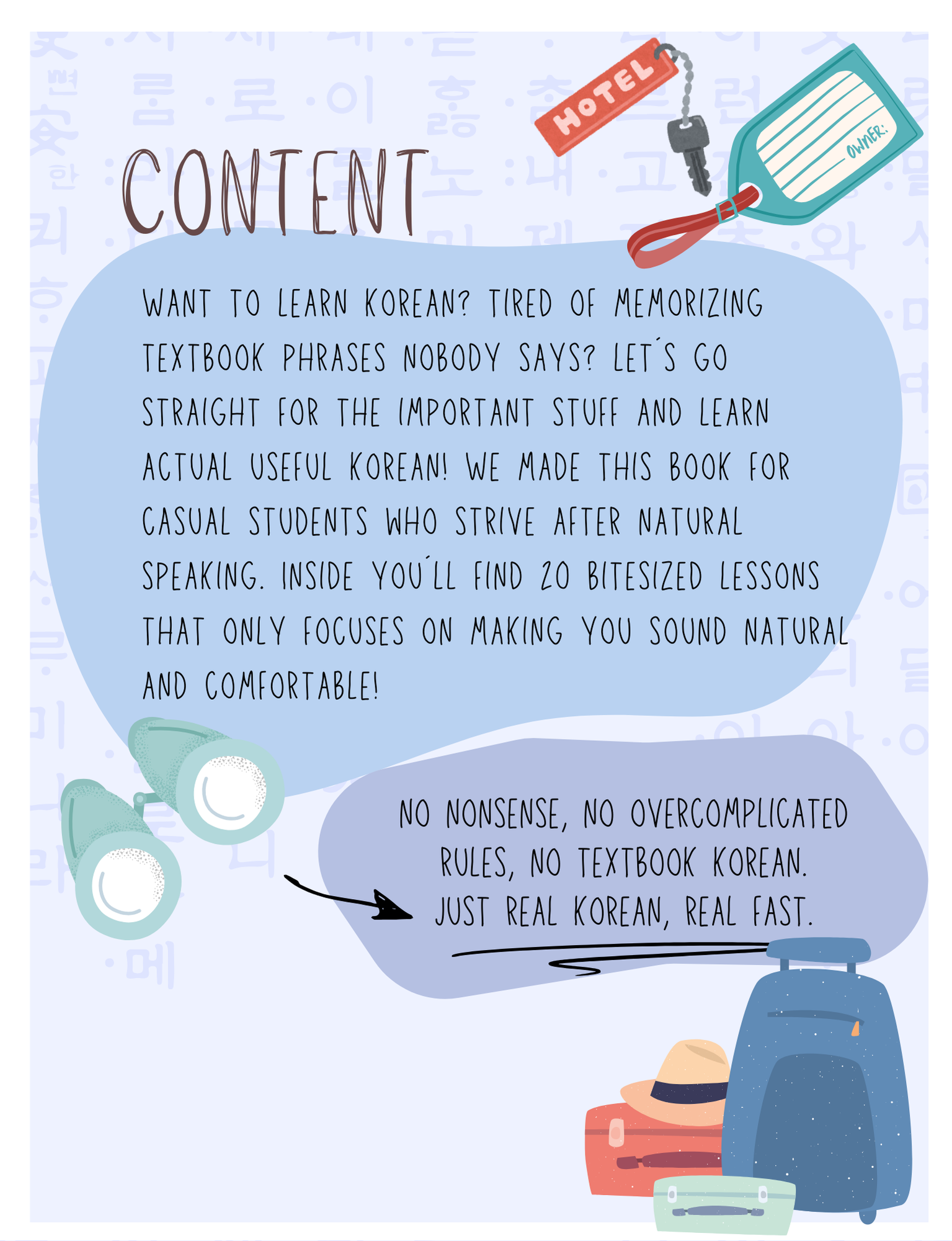 My Korean Book : 1 [The road to natural Korean speaking]